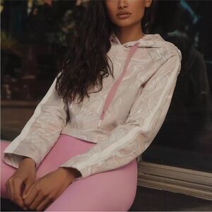 Anthropologie x The Upside Marbled Cropped Hoodie Medium